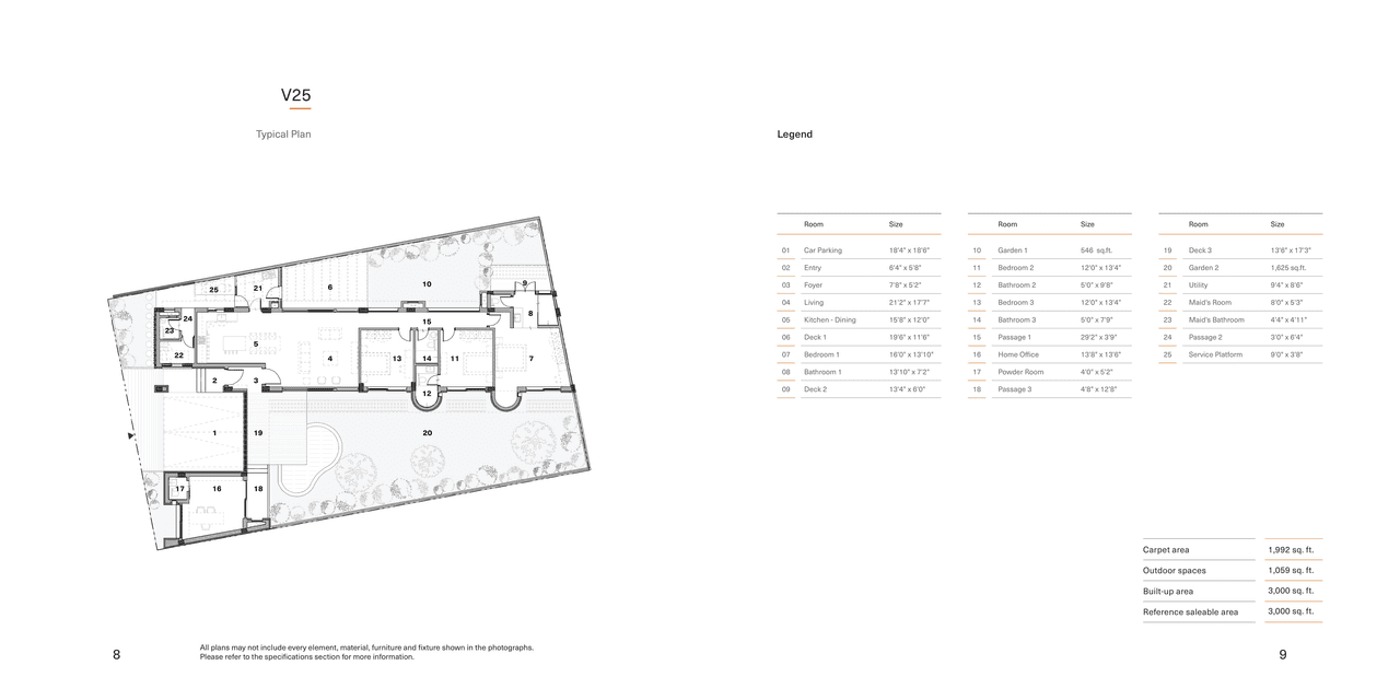 Total Environment Over The Rainbow Unit plan - 1992 sq.ft.