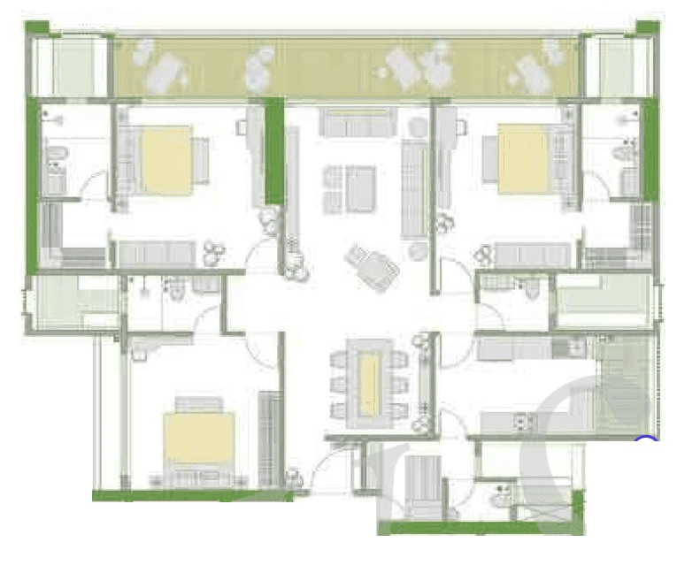 Sagitarius Bluegrass Residences Unit plan - 1689 sq.ft.