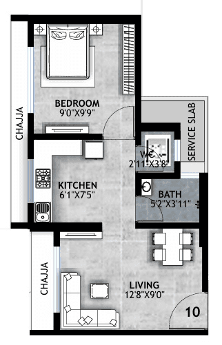 Shiv Sarovar Heritage Unit plan - 322 sq.ft.