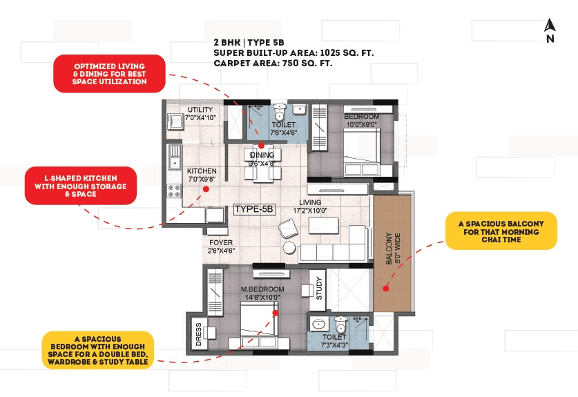 Sipani Royal Heritage Unit plan - 750 sq.ft.