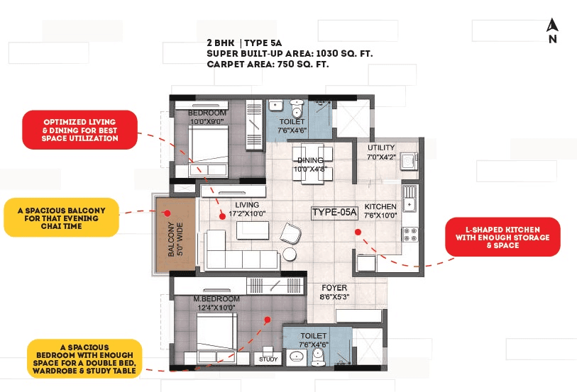 Sipani Royal Heritage Unit plan - 750 sq.ft.