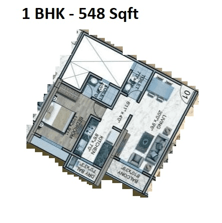 Unit plan - 548 sq.ft.
