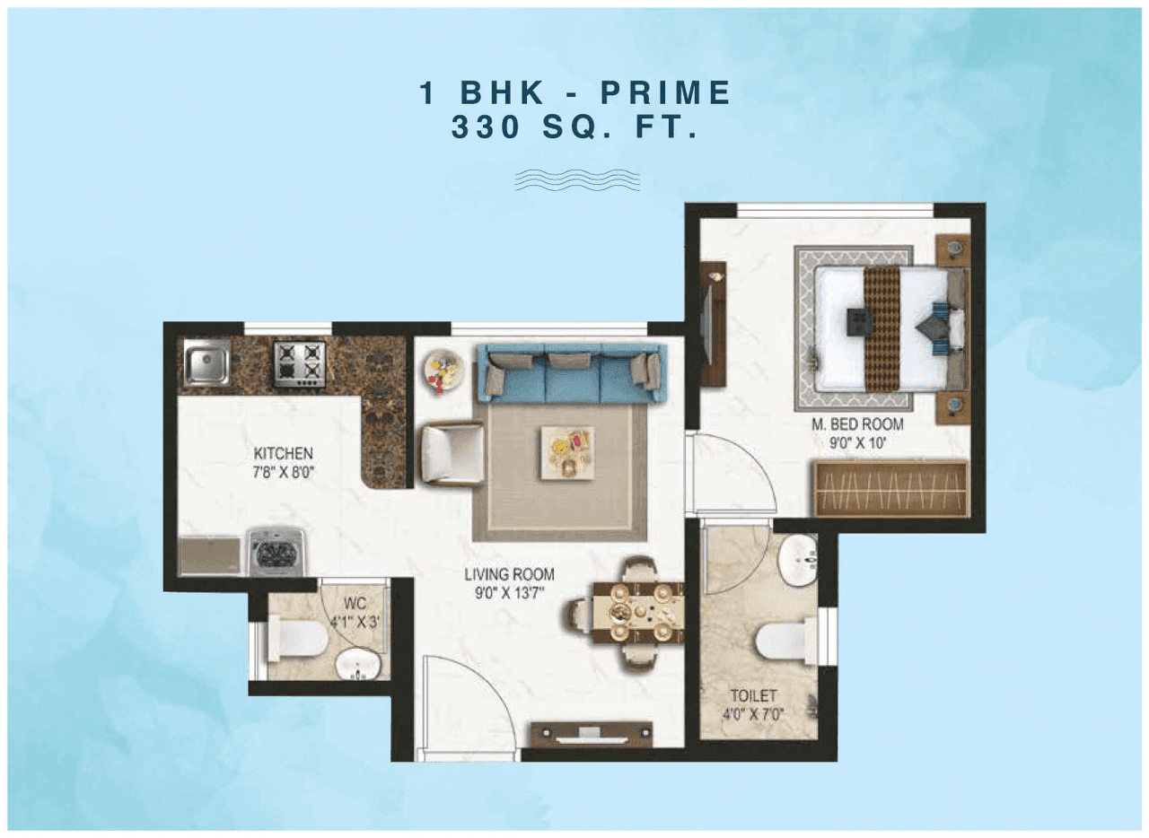 Magus City Unit plan - 330 sq.ft.