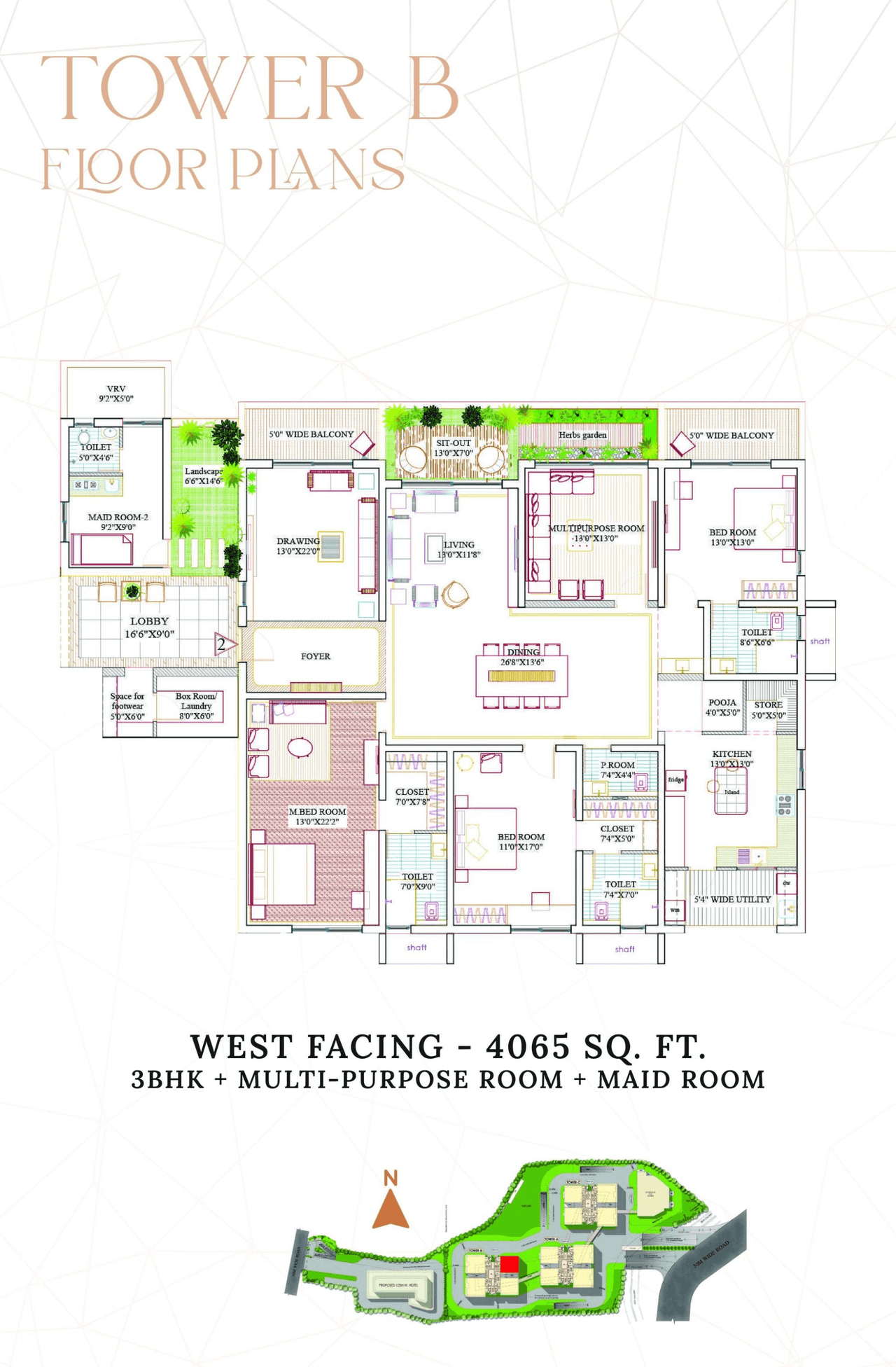 Lansum Encanto Unit plan - 2968 sq.ft.