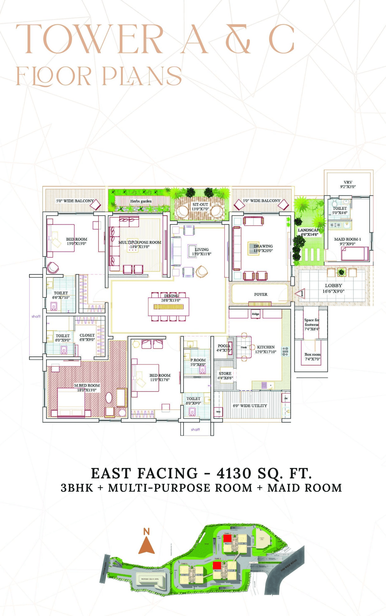 Lansum Encanto Unit plan - 3015 sq.ft.