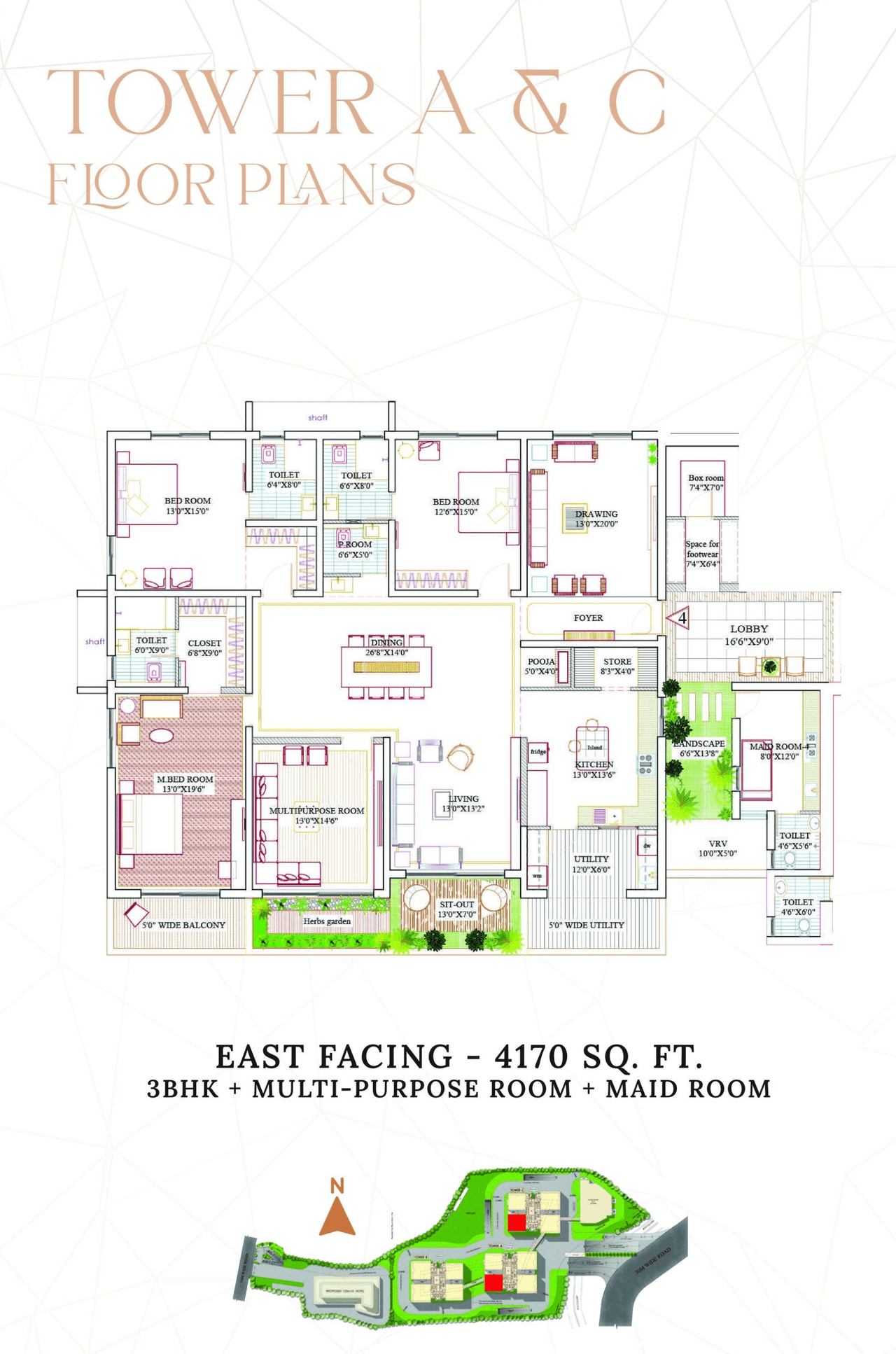 Lansum Encanto Unit plan - 3045 sq.ft.