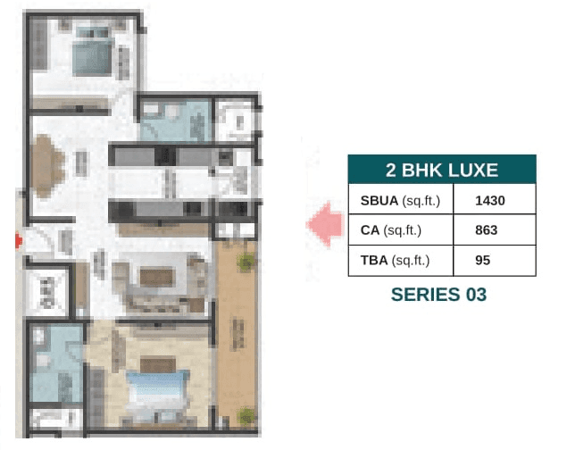 Unit plan - 1001 sq.ft.