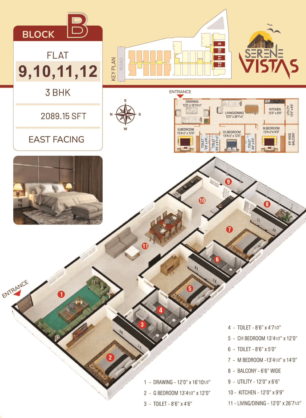 Peers Serene Vistas Unit plan - 1254 sq.ft.
