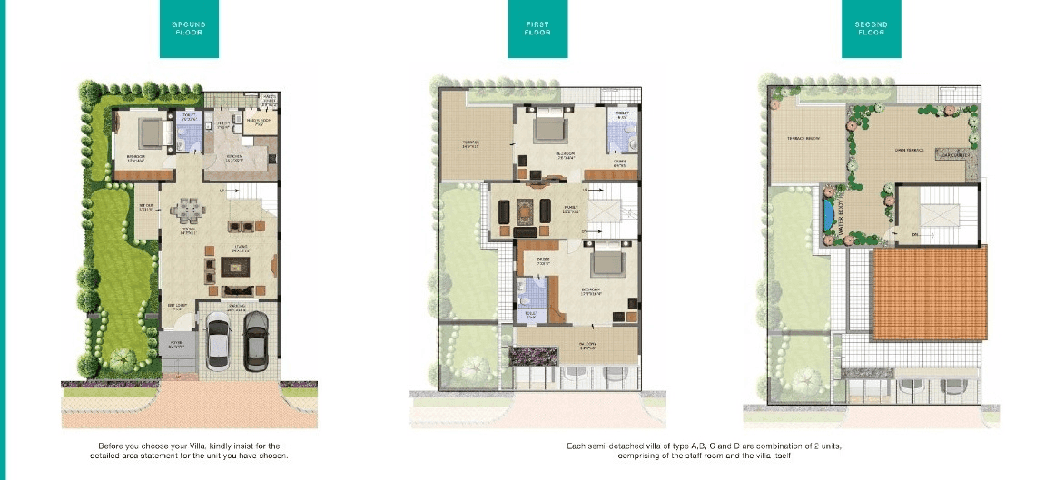 Purva Sparkling Springs Unit plan - 2016 sq.ft.