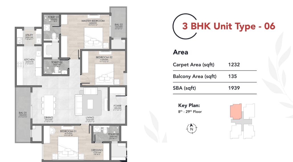 Suyug The 1 Unit plan - 1232 sq.ft.