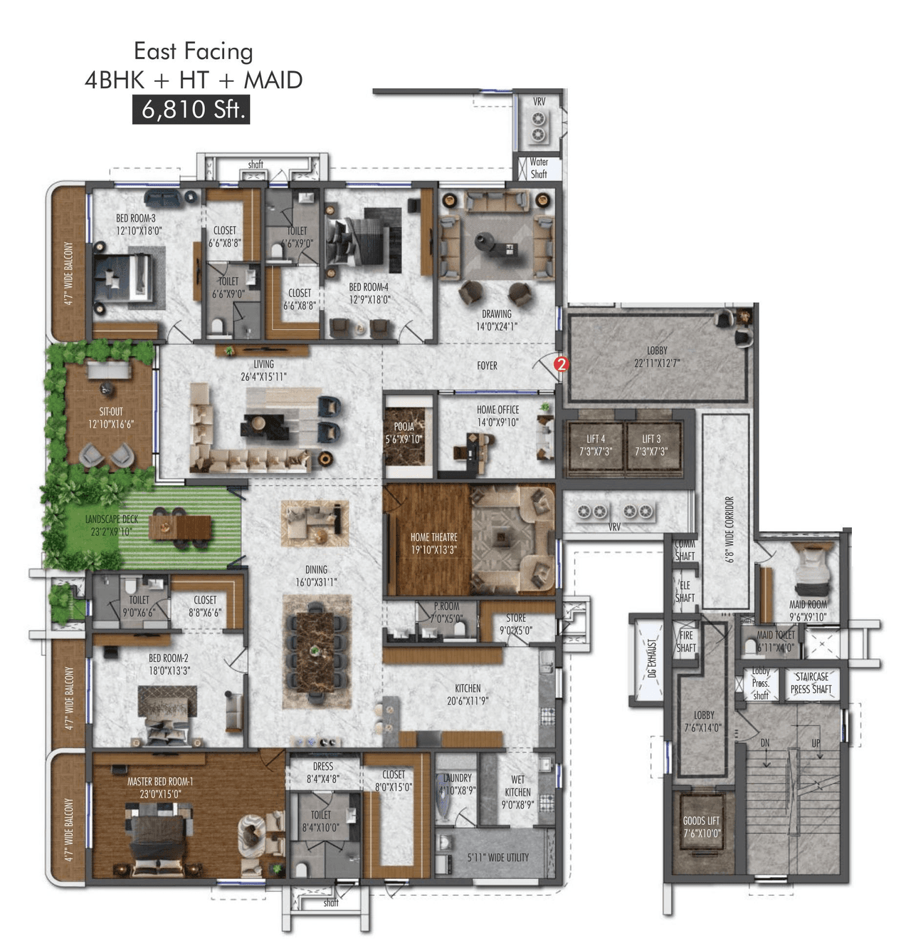 SSI The Marquise Unit plan - 4903 sq.ft.