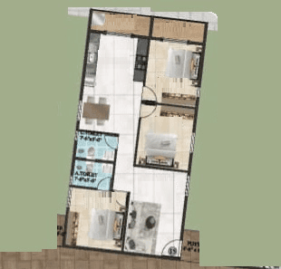 DS MAX Sky Shlokam Unit plan - 819 sq.ft.