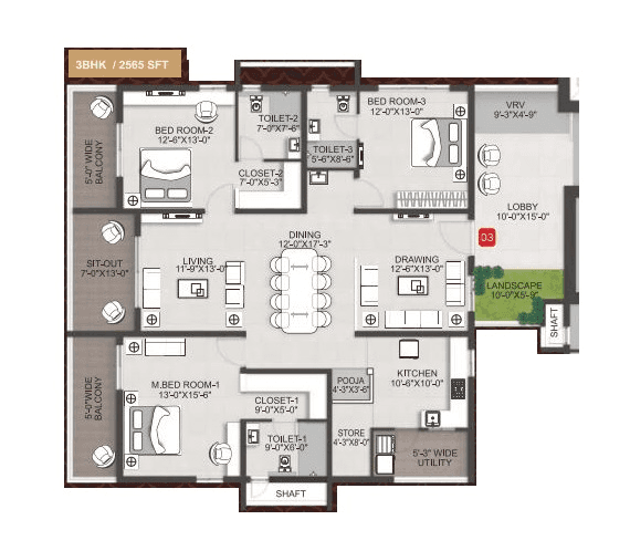 Team4 ARKA Unit plan - 1847 sq.ft.