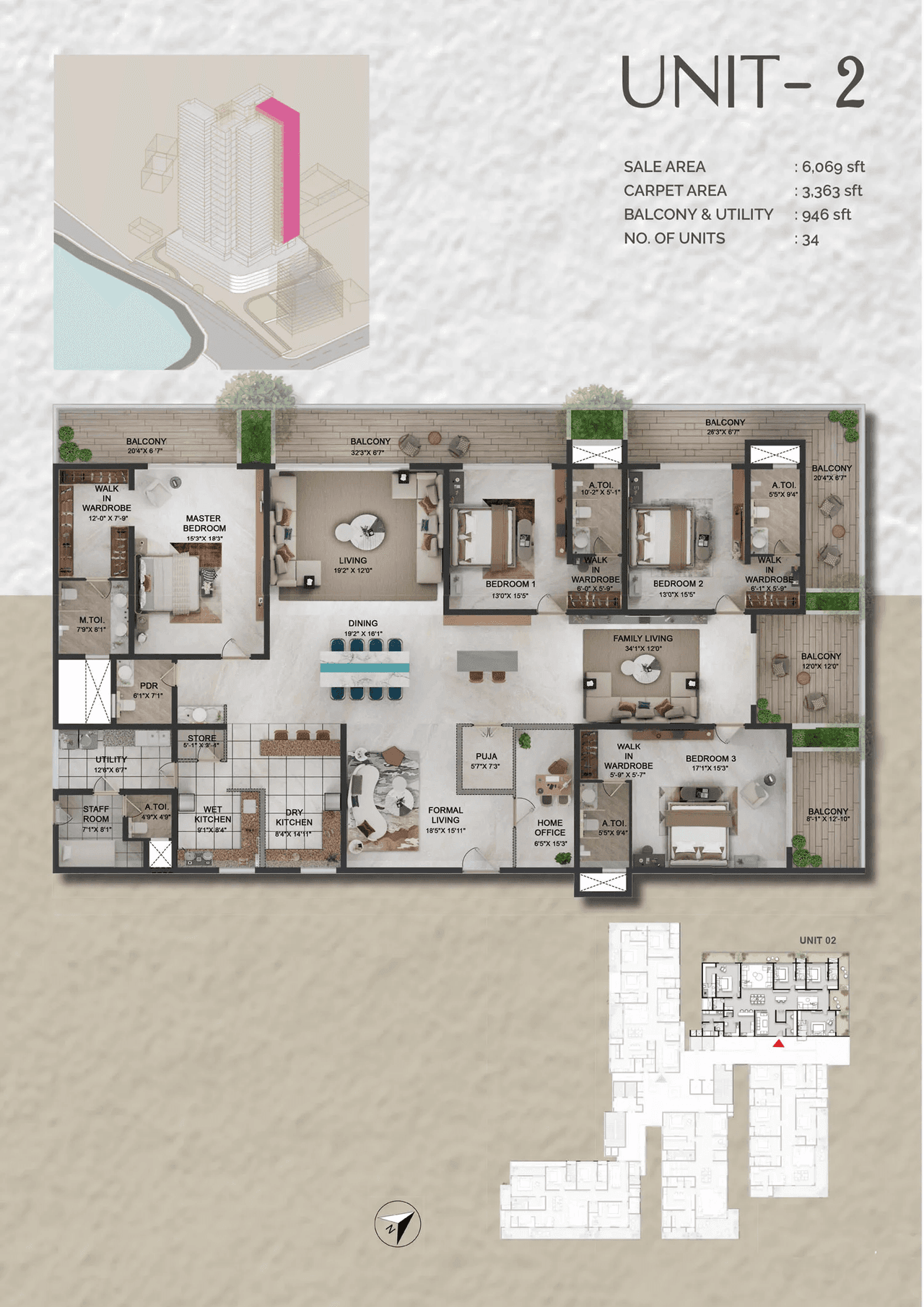 Prestige Rainbow Waters Unit plan - 4248 sq.ft.