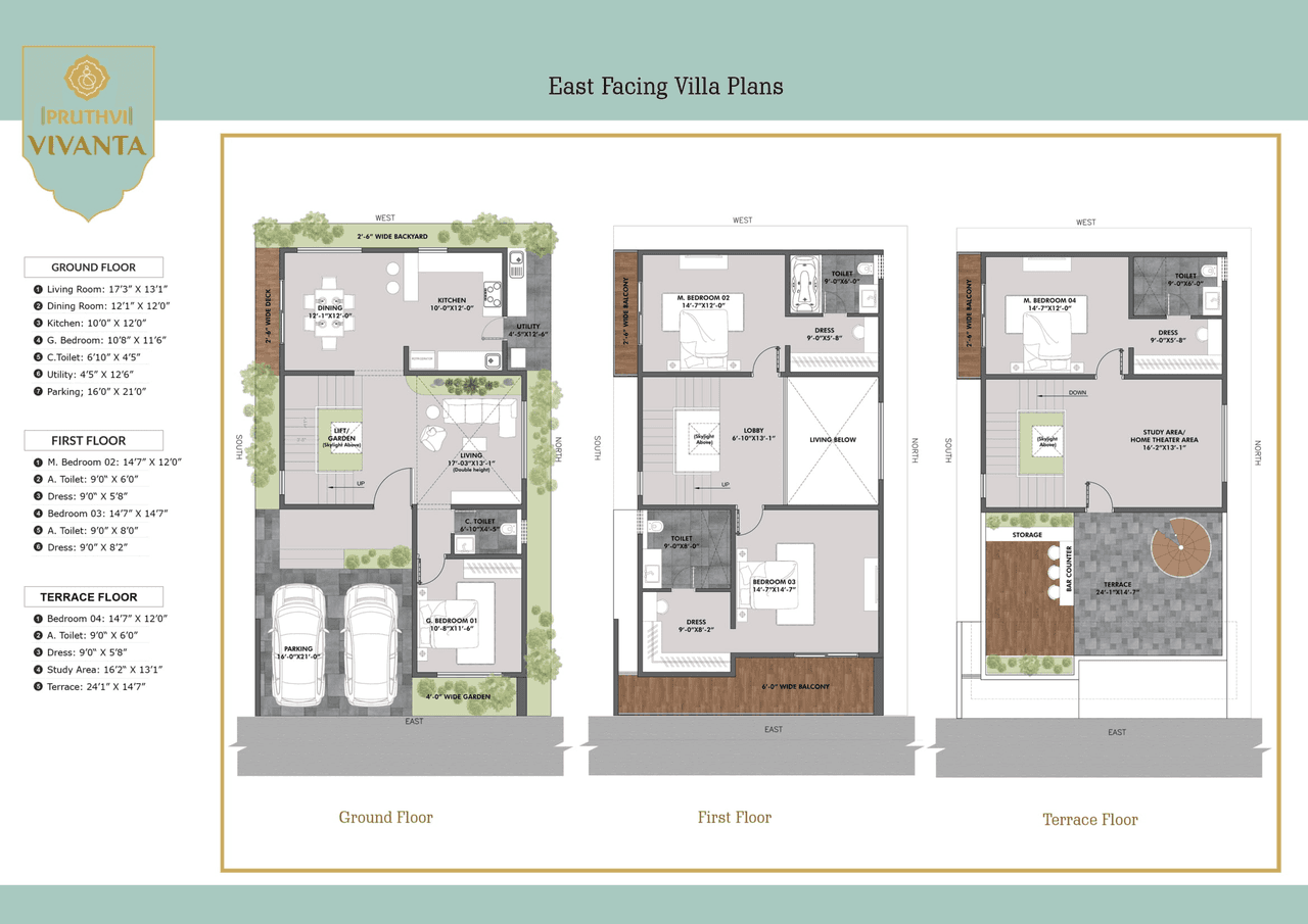 Pruthvi Vivanta Unit plan - 1807 sq.ft.