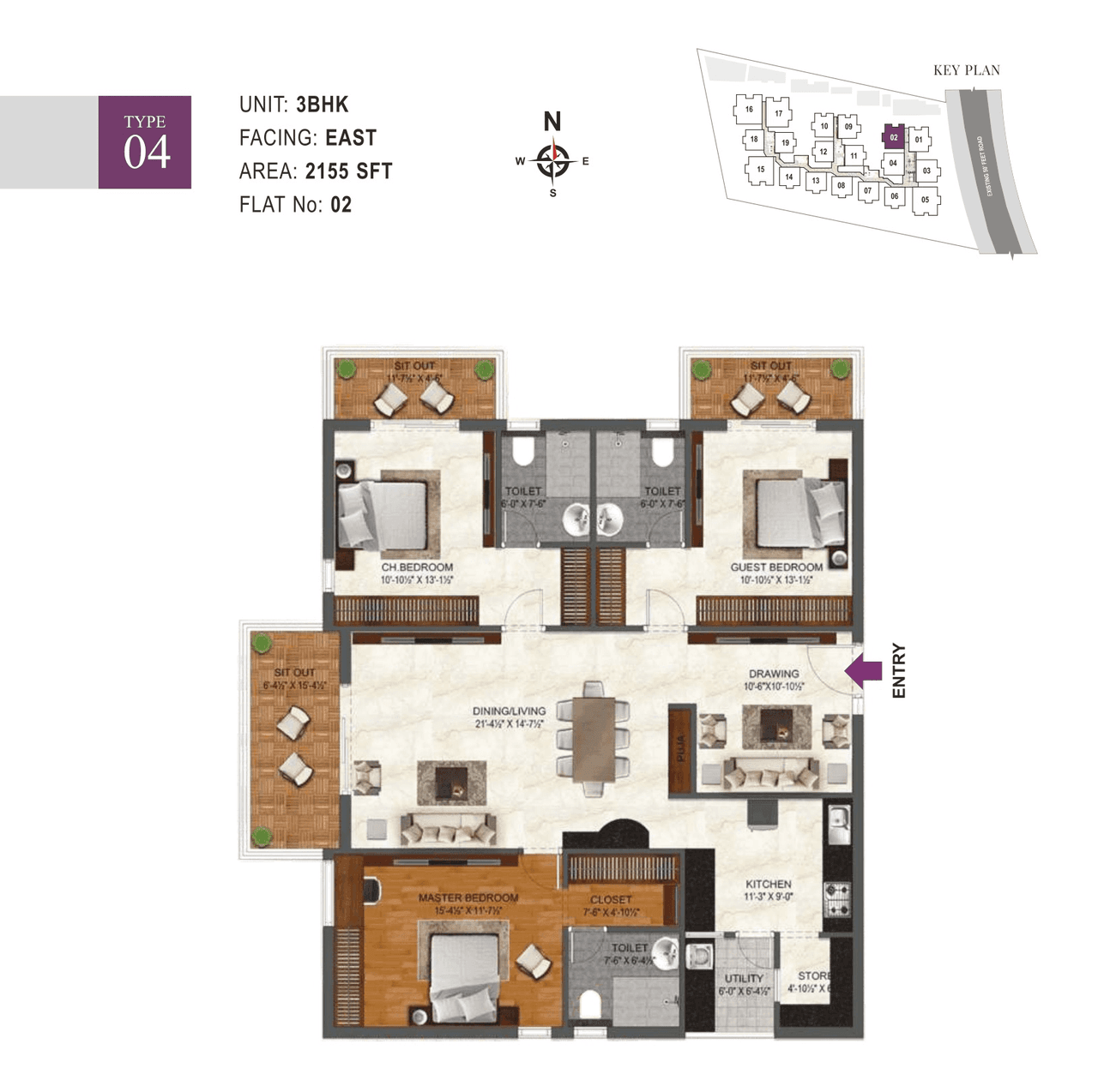 IRA Miracle Unit plan - 1466 sq.ft.