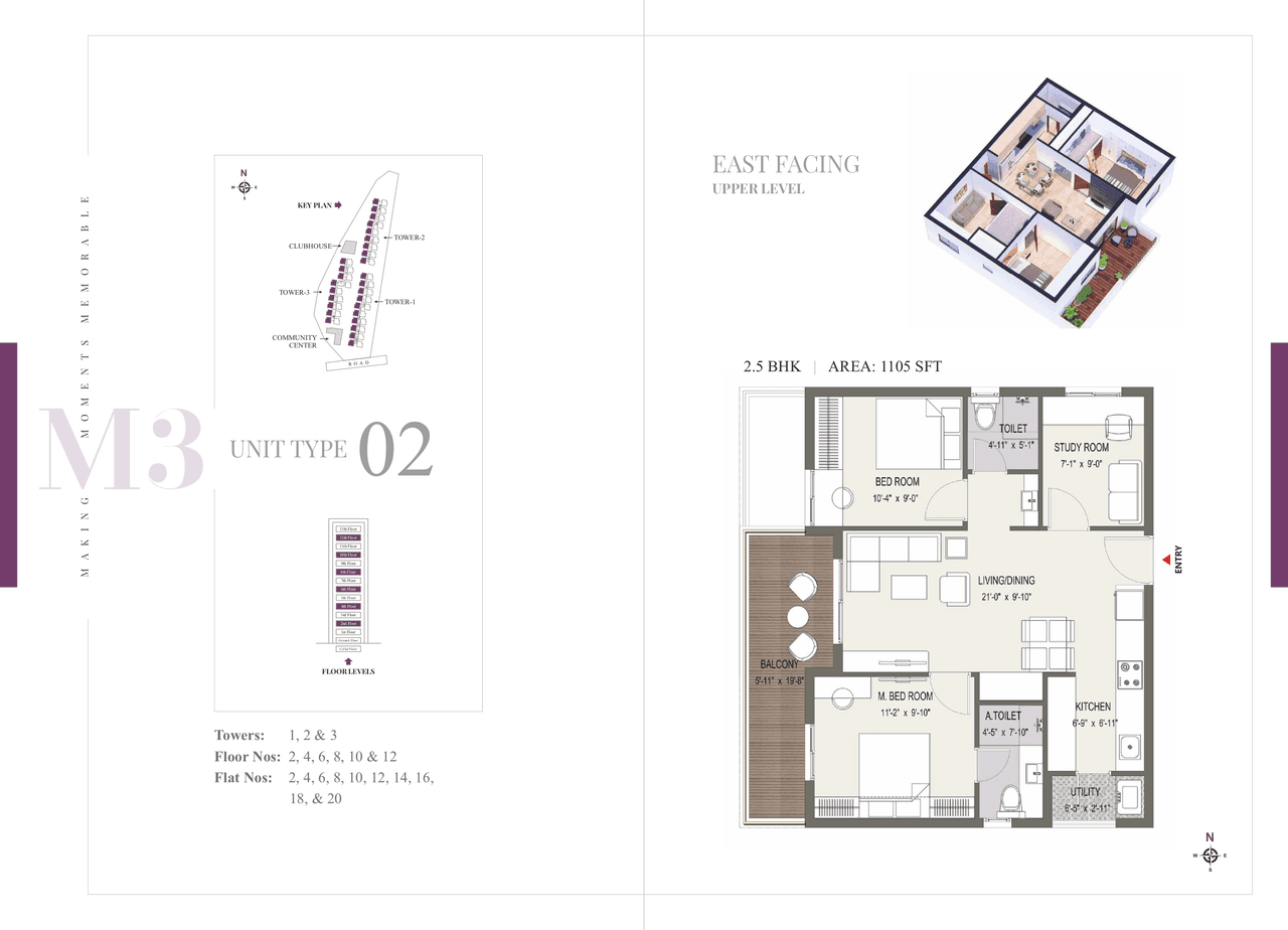 IRA M3 Unit plan - 752 sq.ft.