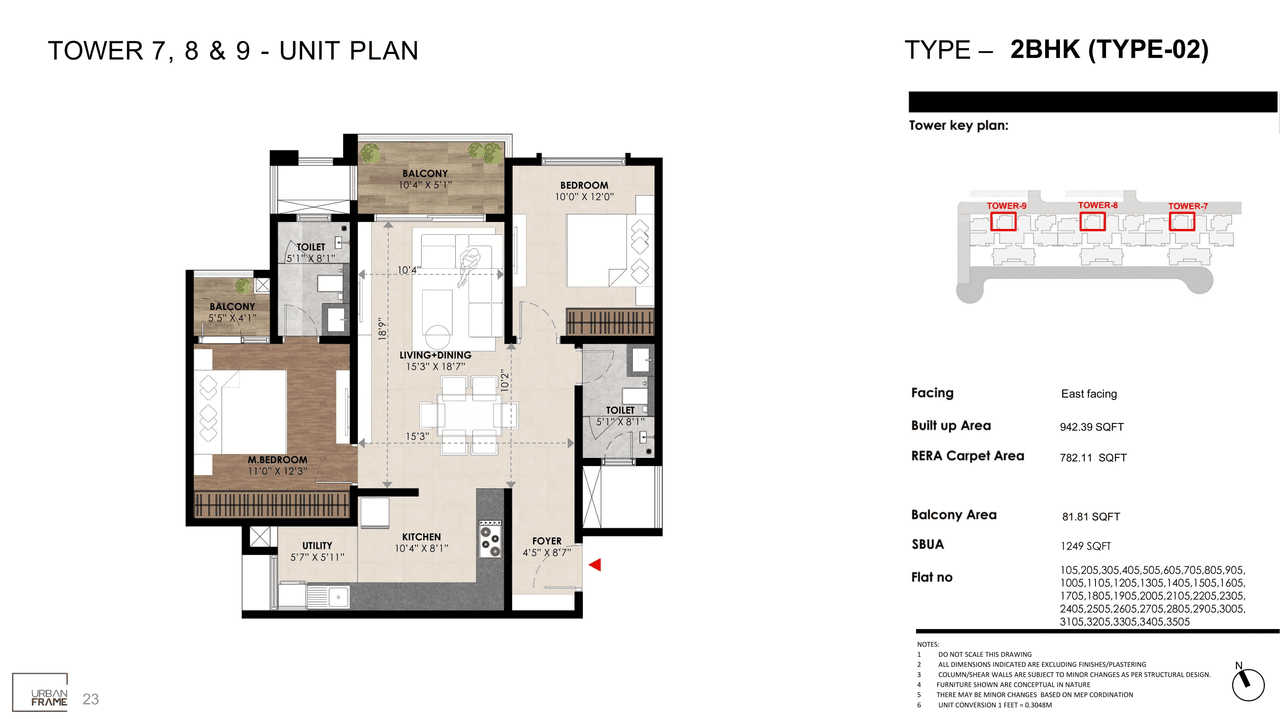 Mana Skanda The Right Life Unit plan - 782 sq.ft.