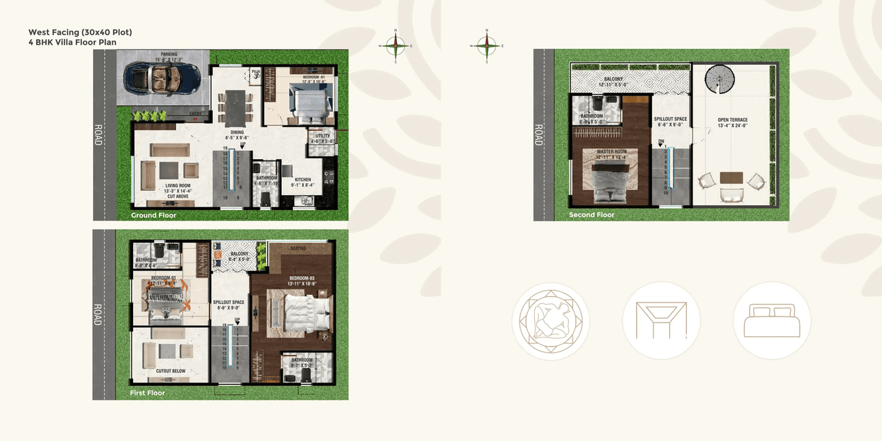 YC Raintree Unit plan - 1200 sq.ft.