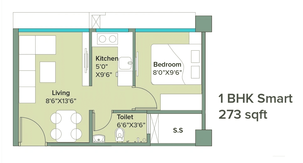 Marathon Neovalley Unit plan - 273 sq.ft.