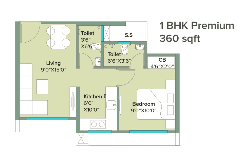 Marathon Neovalley Unit plan - 360 sq.ft.