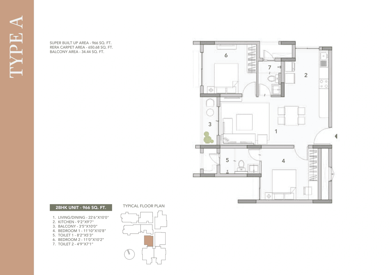 Cumins Sanctum Unit plan - 650 sq.ft.