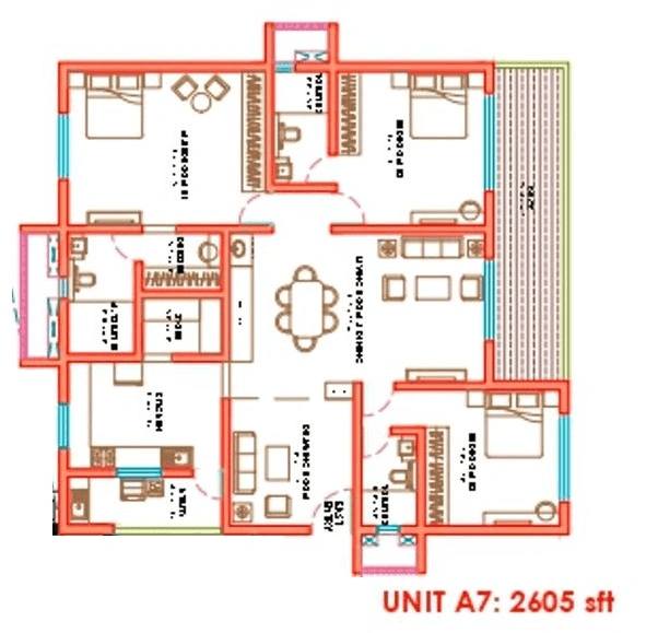 Nova by Raghava Unit plan - 1719 sq.ft.