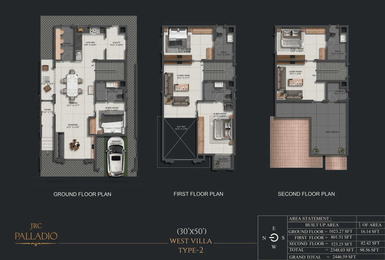 JRC Palladio Phase II Unit plan - 1453 sq.ft.
