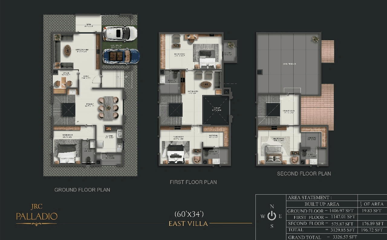 JRC Palladio Phase II Unit plan - 2036 sq.ft.