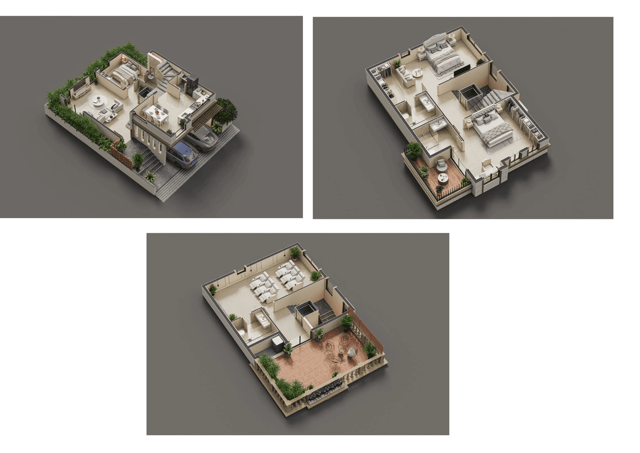 Preeti Aarna Ville Unit plan - 2132 sq.ft.