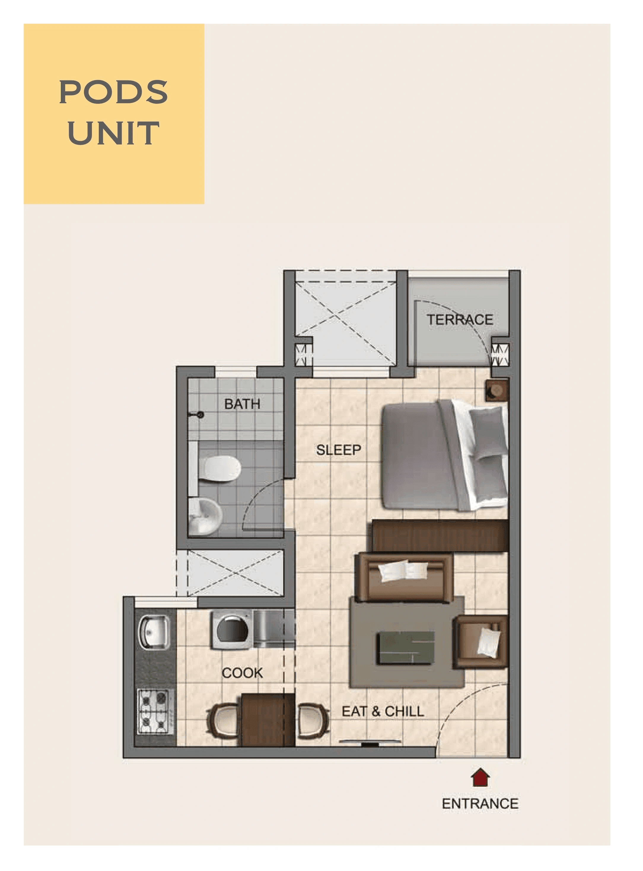 Unit plan - 259 sq.ft.
