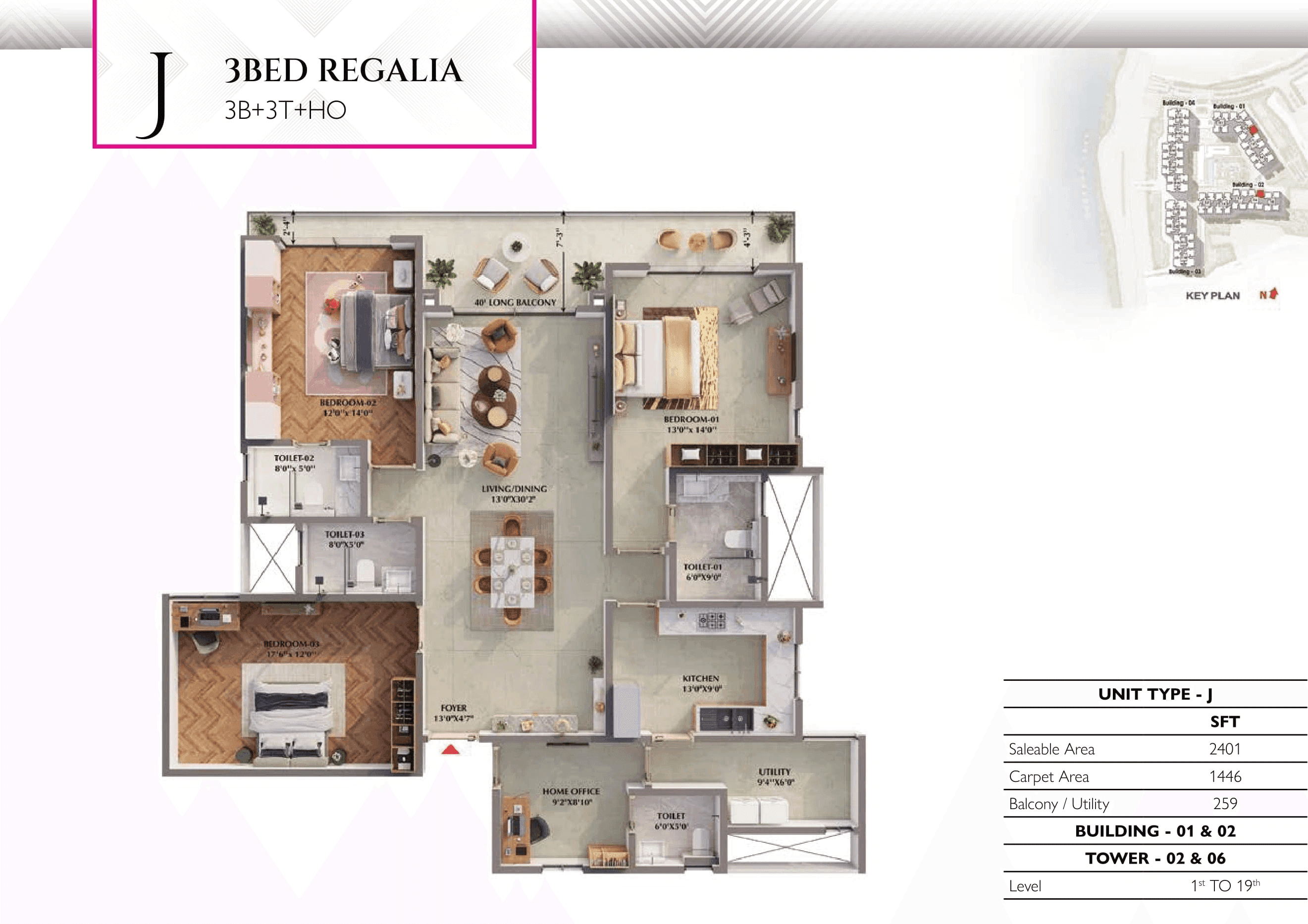 Unit plan - 1446 sq.ft.