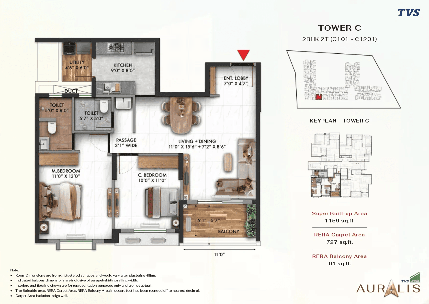 Unit plan - 811 sq.ft.