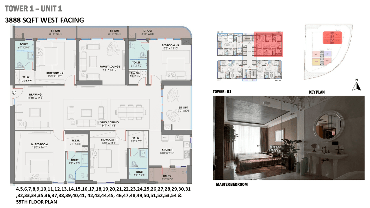 Trilight Rise With 9 Unit plan - 2722 sq.ft.