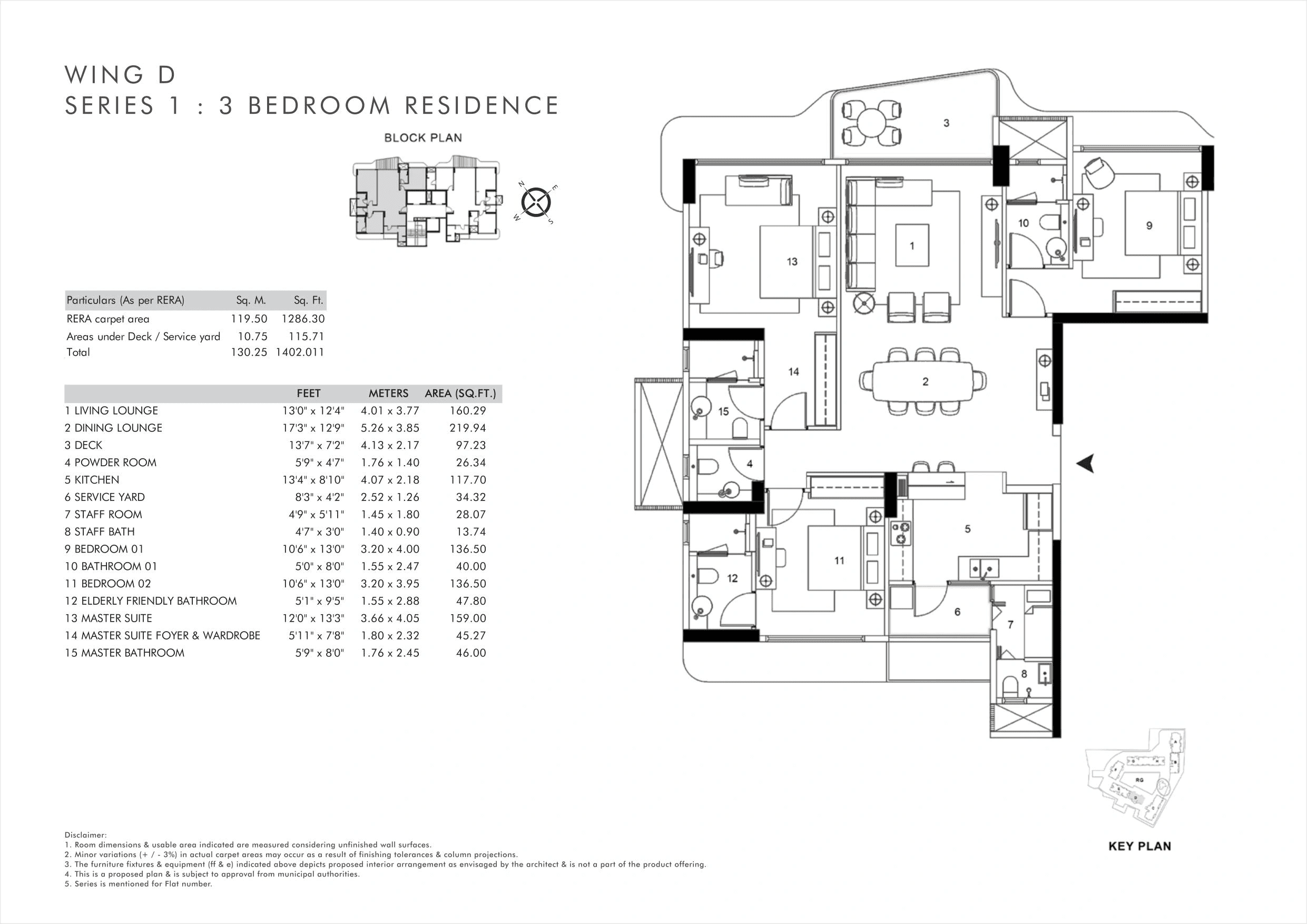 Unit plan - 1401 sq.ft.