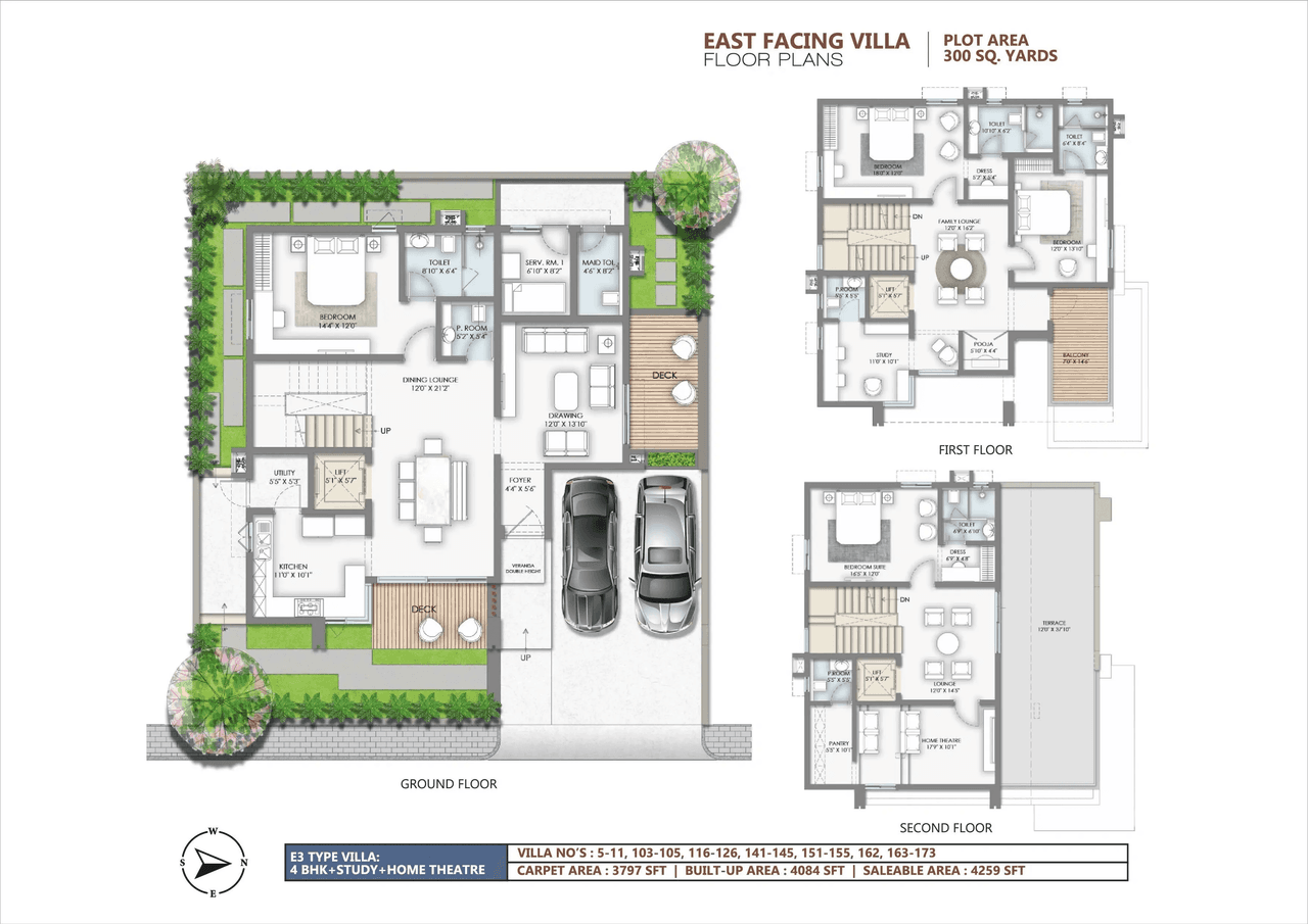 Vaishnaoi South Woods Unit plan - 3797 sq.ft.
