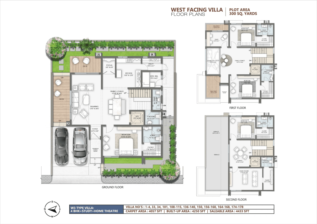 Vaishnaoi South Woods Unit plan - 4057 sq.ft.