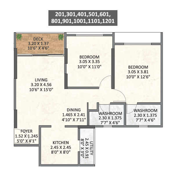 Esbee Keshav Nagar Unit plan - 711 sq.ft.