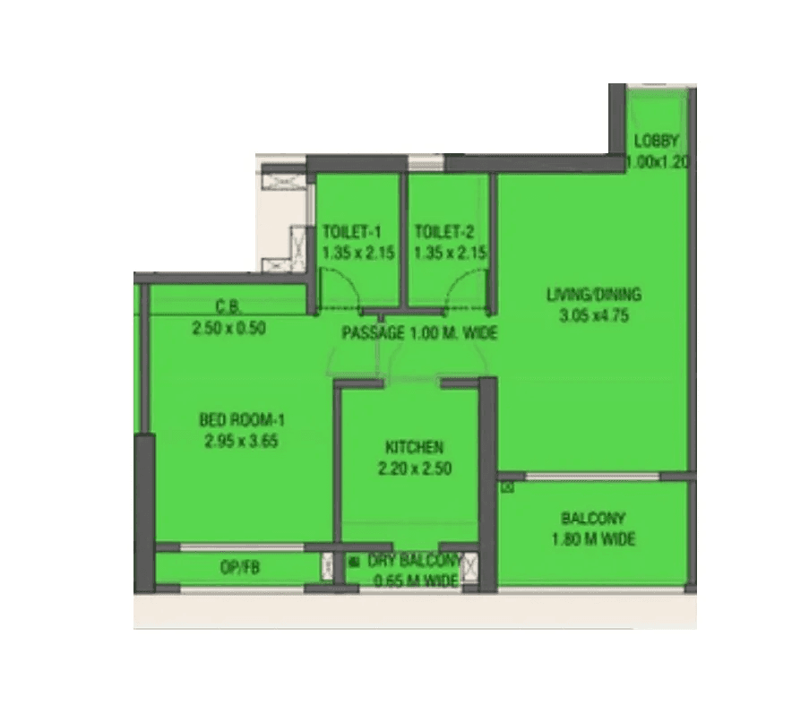 Unit plan - 548 sq.ft.