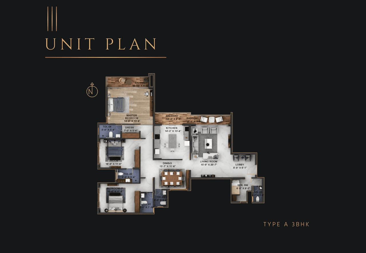 Pacifica Hamilton Unit plan - 2020 sq.ft.