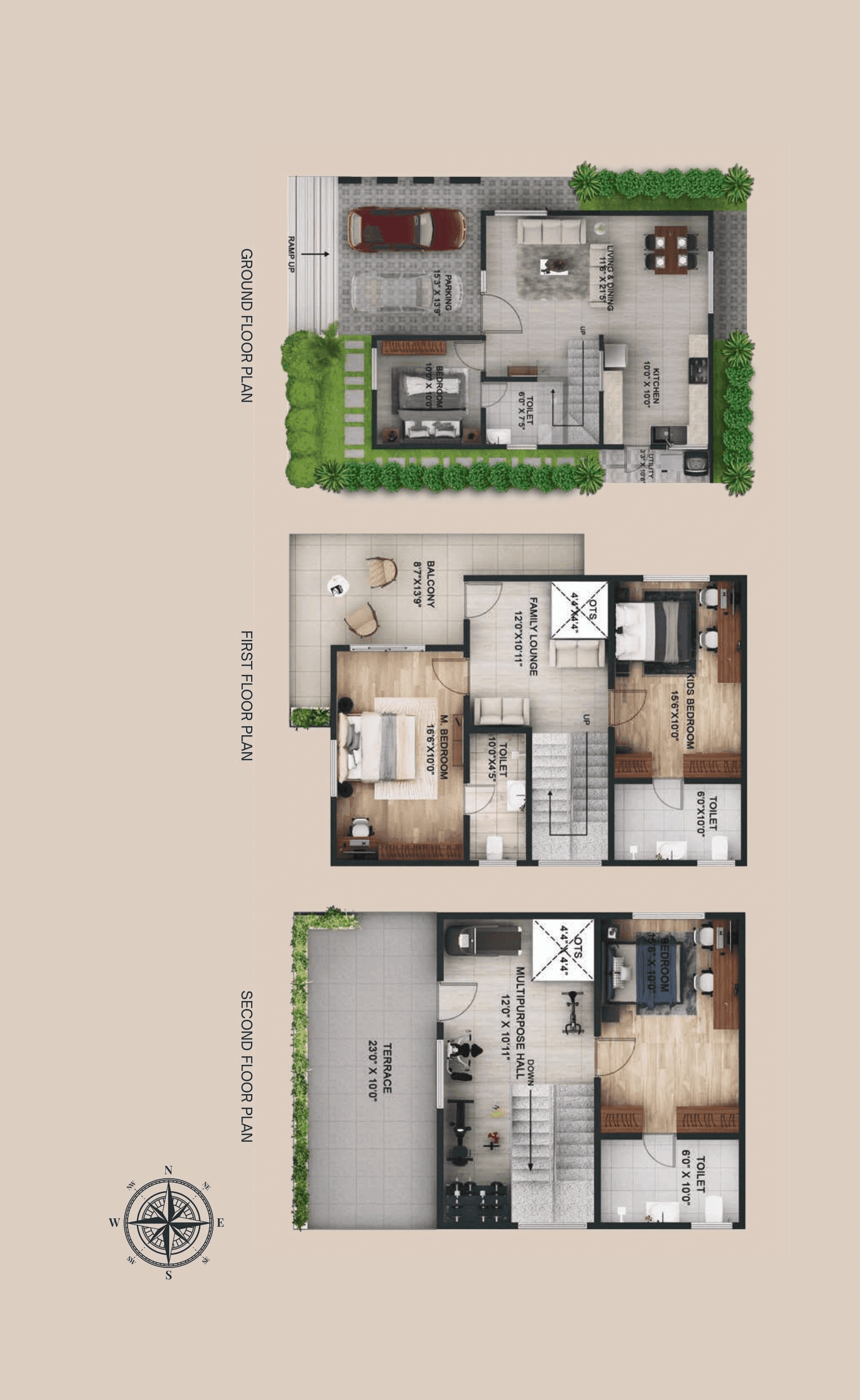 M1 Terra Alegria Phase 2 Unit plan - 1453 sq.ft.