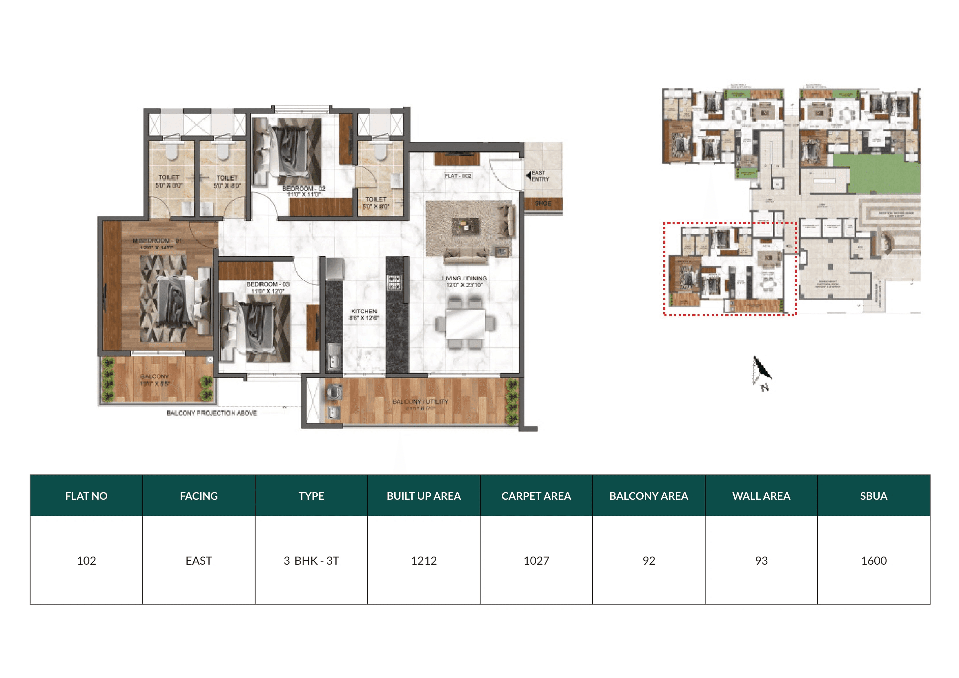 Unit plan - 1027 sq.ft.
