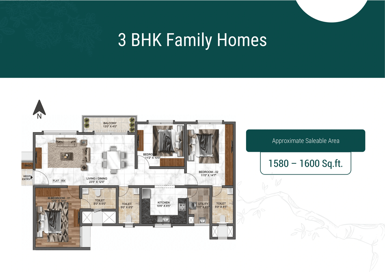 Mana Dale Unit plan - 1007 sq.ft.