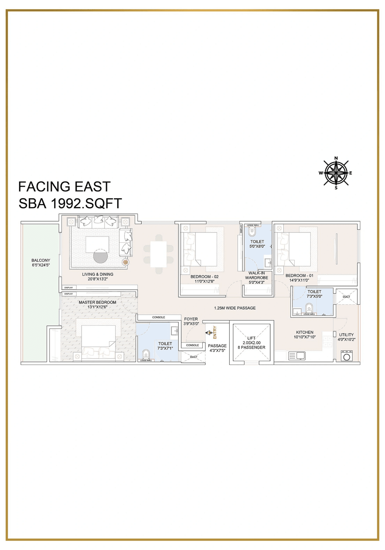 ATCO La Vivant Villaments Unit plan - 1434 sq.ft.