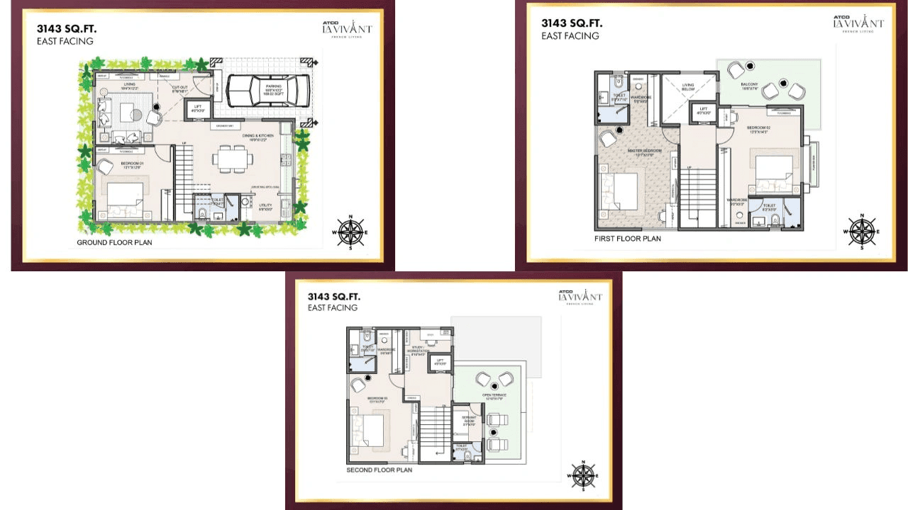 ATCO La Vivant Villas Unit plan - 2577 sq.ft.