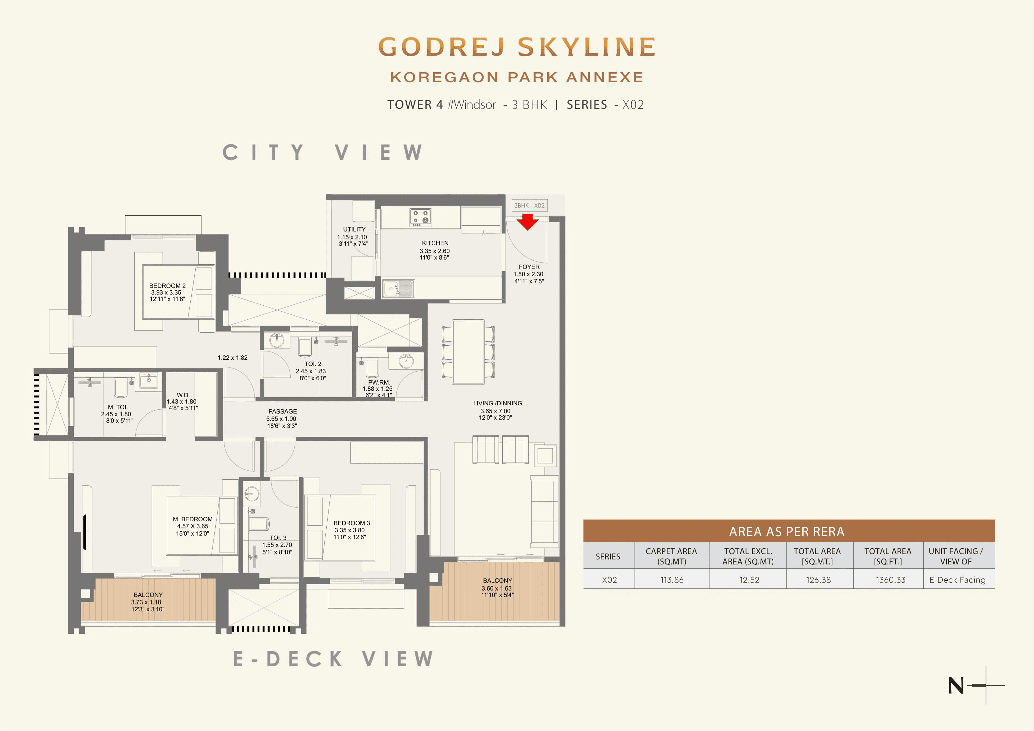 Unit plan - 1360 sq.ft.