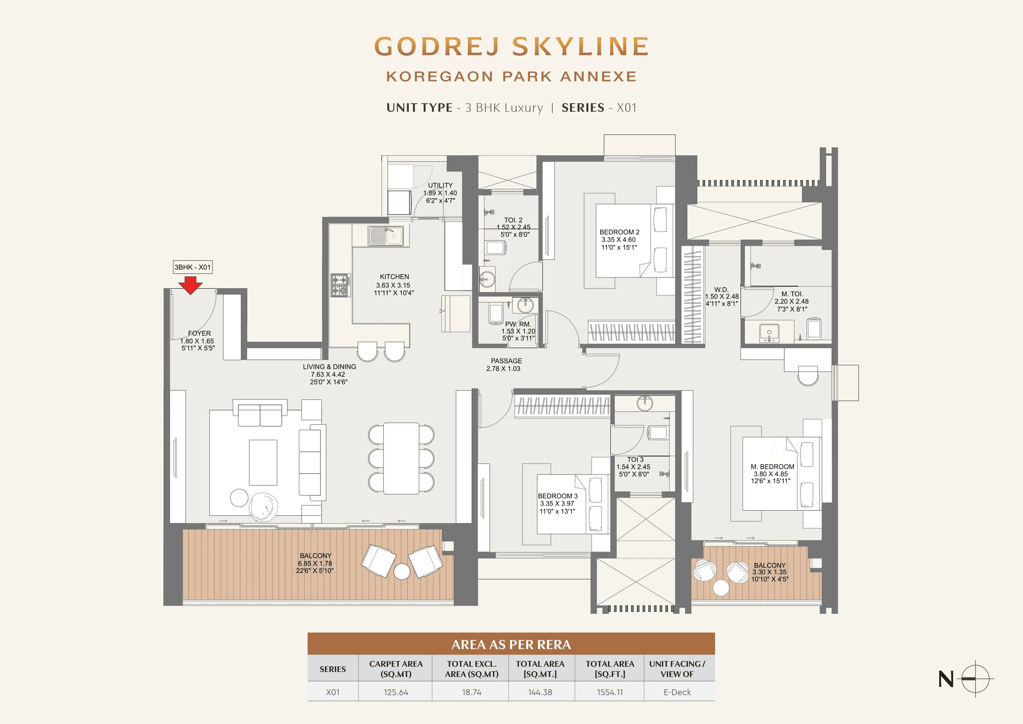 Unit plan - 1554 sq.ft.