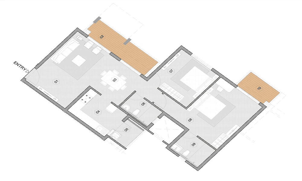 Purva Park Hill Unit plan - 984 sq.ft.