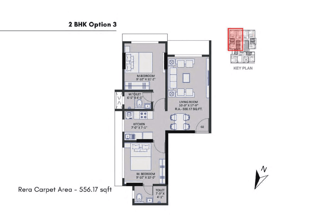Alliance Vista Unit plan - 556 sq.ft.