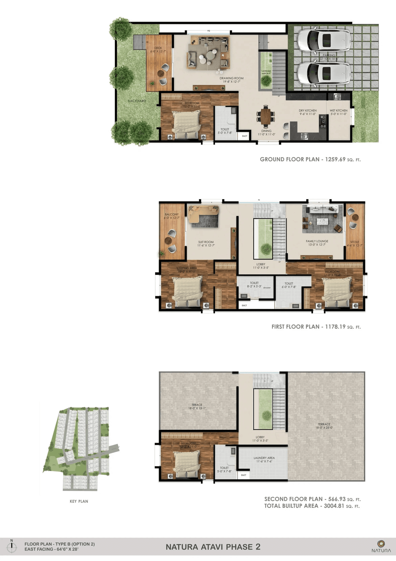 Natura Atavi Phase II Unit plan - 1616 sq.ft.